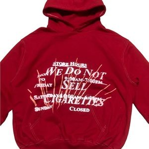 Gracious MFG | Shirts | Gracious Mfg We Do Not Sell Cigarettes Hoodie Mens  Size Small In Red | Poshmark